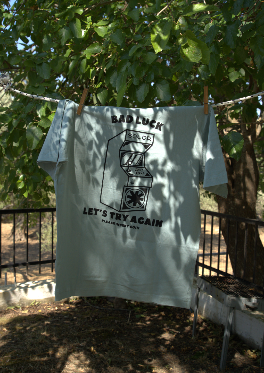 Let's Try Again Slate Green Tee