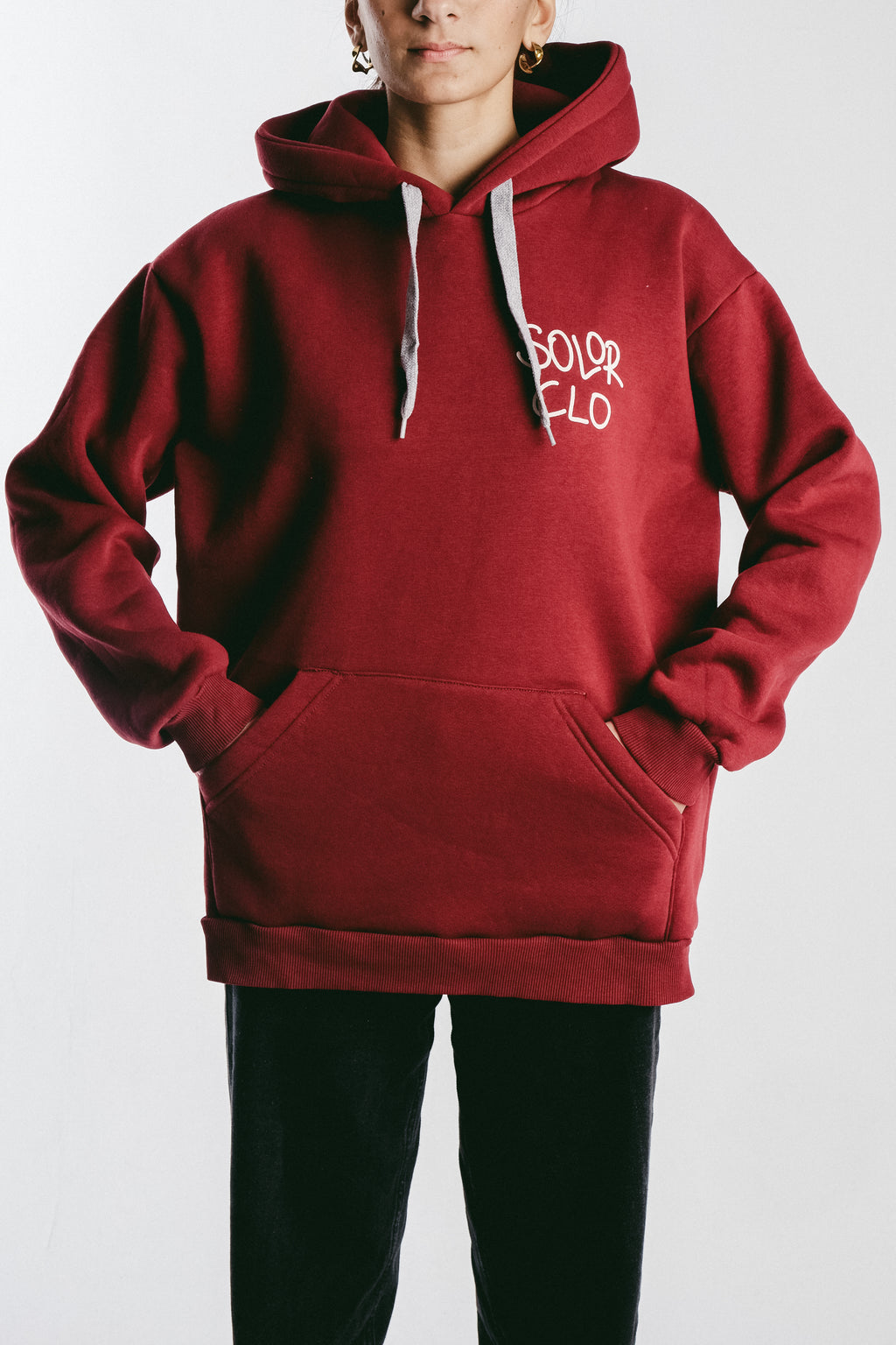 Maroon No Worries Hoodie