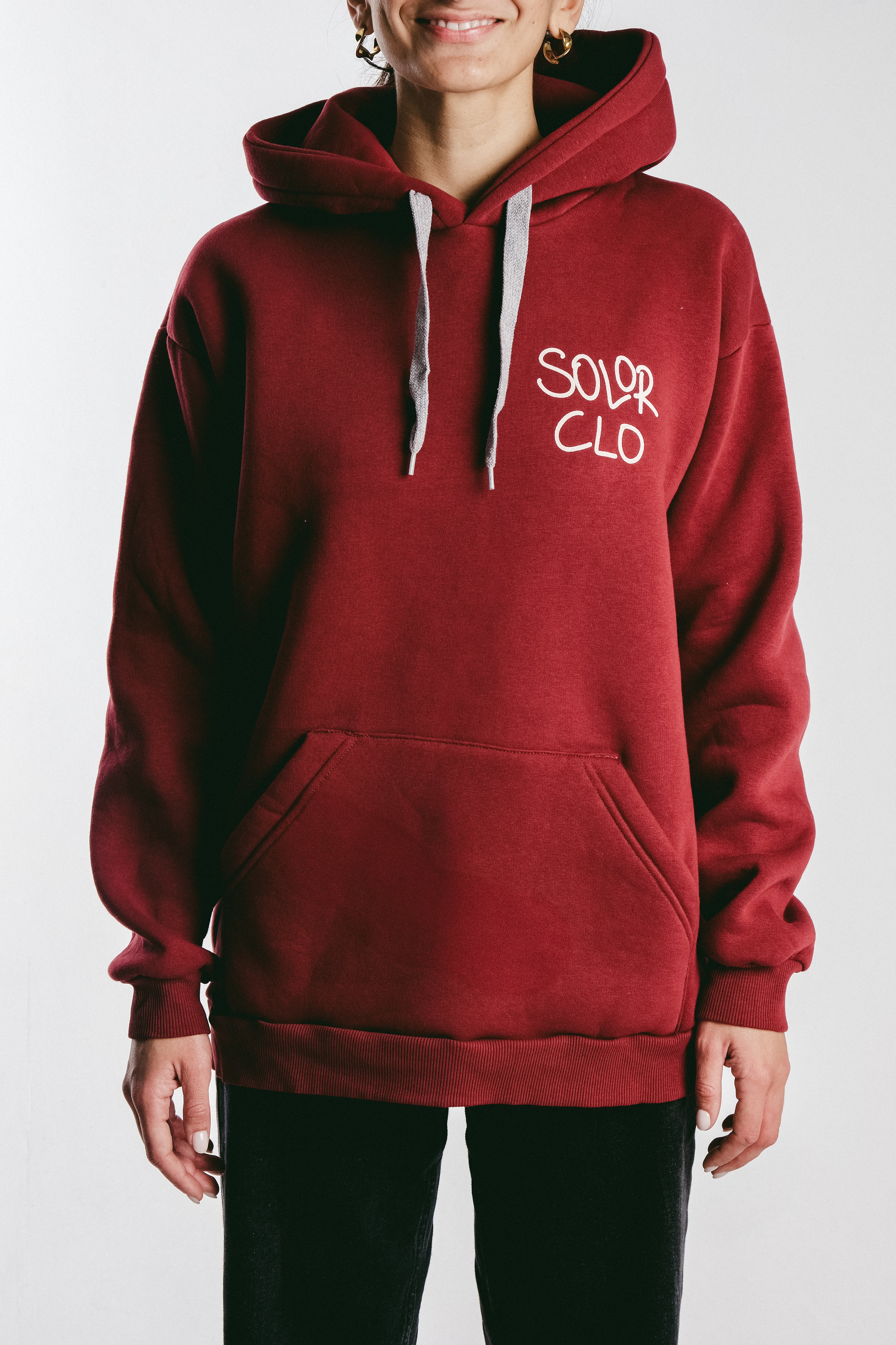 Maroon No Worries Hoodie
